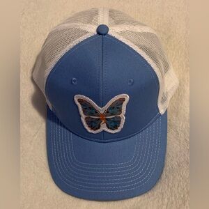 Blue & White Butterfly hat